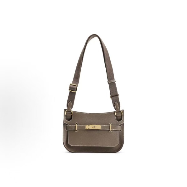 HERMES爱马仕 Jypsiere 金扣吉普赛包 斜挎包 迷你 女款 大象灰